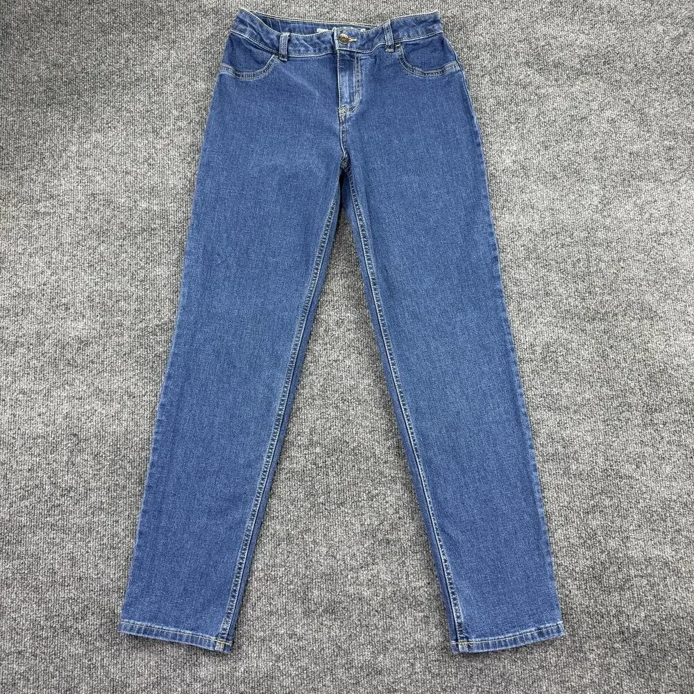 Cat & Jack Jeans Youth 14 Blue Straight Super Stretch Denim Adjustable Waist‎